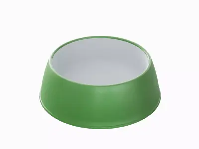 Plastic Dog Bowl B 03 Low-poly 3D model