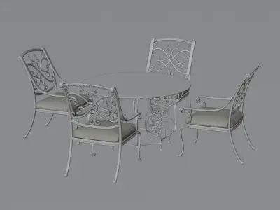 Outdoor Seating Set 3D model