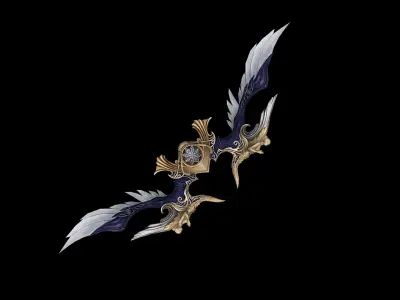 Regalia Bow Low-poly 3D model