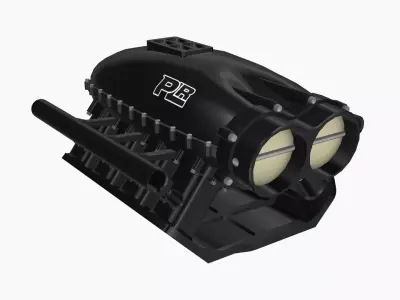 Magnatron 481x billet intake manifold Low-poly 3D model