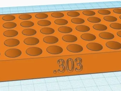 303 Reloading Tray with handles 3D model