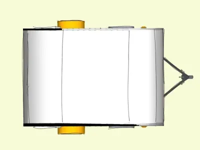 camping mobile Low-poly 3D model