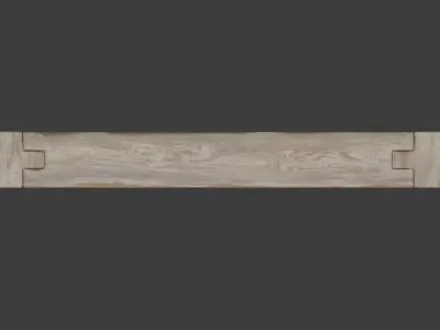 Rustic Wood Beam Console Table Free 3D model
