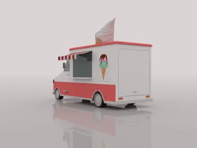 Ice cream truck 3D model