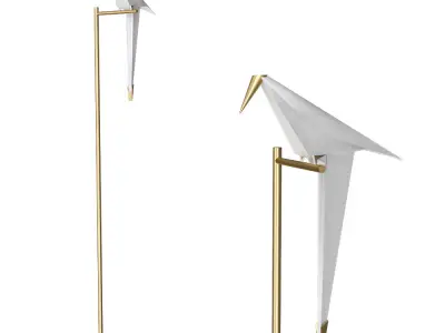 Perch Origami Bird Floor Lamp 3D Model 3D model
