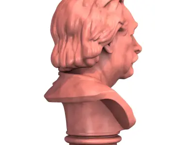 Albert Einstein Bust Sculpture 3D print model