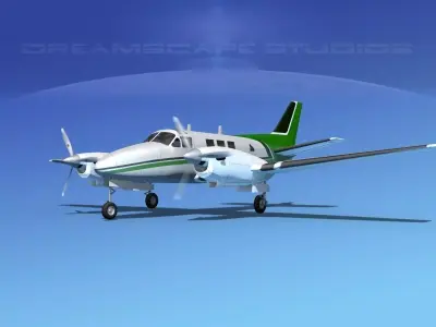 Beechcraft King Air C90  V13 3D model