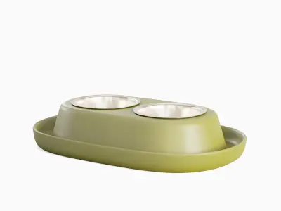 Plastic Pet Bowl 04 3D model