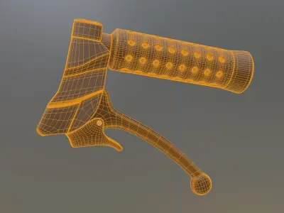 Wheelchair Brakehandle with procedural PBR material 3D model