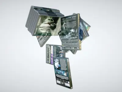 DVD Boxes Low-poly 3D model