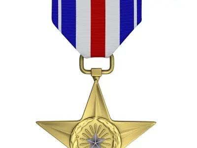 USAF Silver Star Medal 3D model