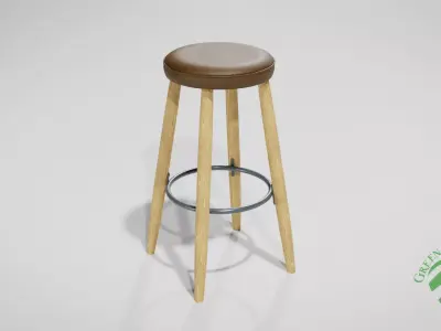 Modern Bar Stool Free 3D model