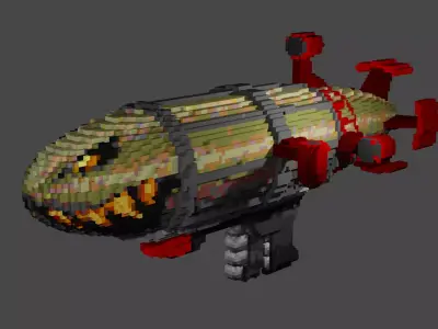 Kirov airship Low-poly 3D model