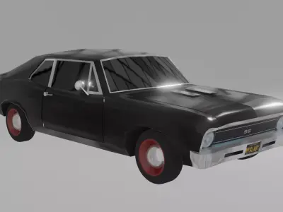 MUSCLE CAR model FREE Free low-poly 3D model