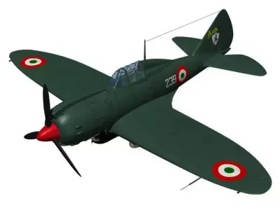 Reggiane Re2002 Ariete II 3D model