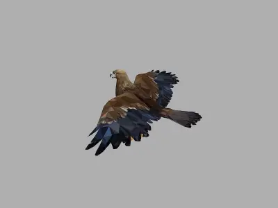 Eagle Low Polygon Art Bird Animal Low-poly 3D model