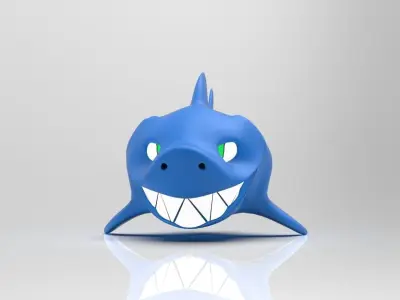 Cartoon Fish Smiled Shark 3D model