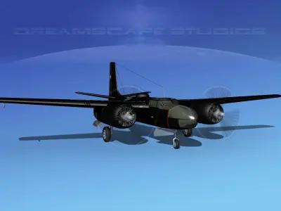 Douglas B-26C Invader Chile 3D model
