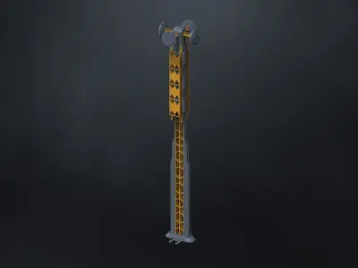 10 Hard Surface SUBD Scifi Radio Antennas Vol 2 3D model