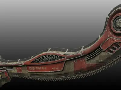 Sci-Fi Chain Sword Free 3D model