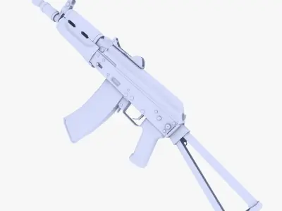 AKS-74U Submachine Gun Low-poly 3D model purchase