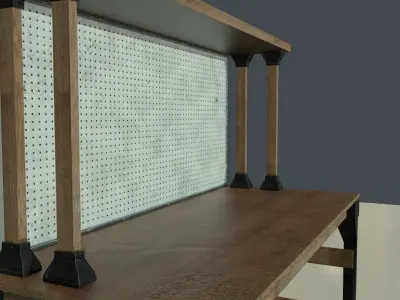 PBR Workbench industrial style Low-poly 3D model