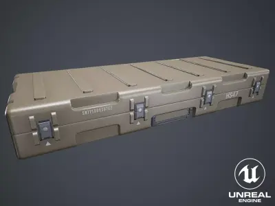 Animated Military Case 05 Low-poly 3D model