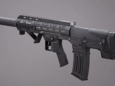 Panzer Arms BP12 Rigged PBR Low-poly 3D model