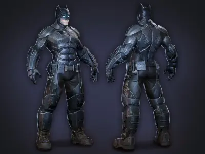 Batman arkham knight armor Low-poly 3D model