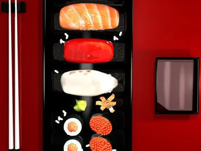 sushi plate 3D model