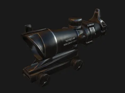  optical sight ACOG Low-poly 3D model