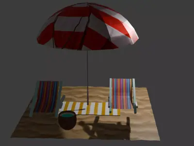 Beach Assets 3D model