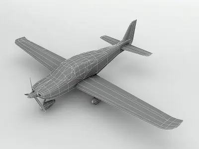 Cirrus SR-22 Aircraft LOW Low-poly 3D model