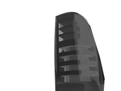 Stop Led Black Toyota Hilux Low-poly 3D model