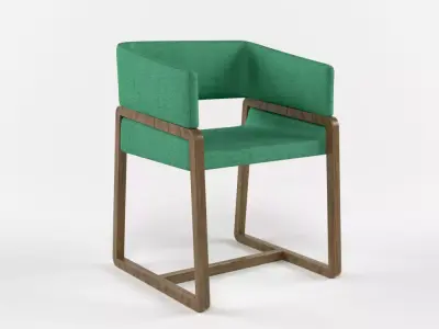 Chair dining - emerald Free 3D model