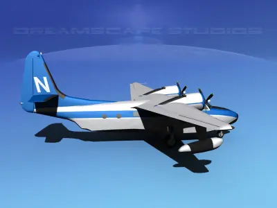 Grumman G-73 Mallard Nordair 3D model