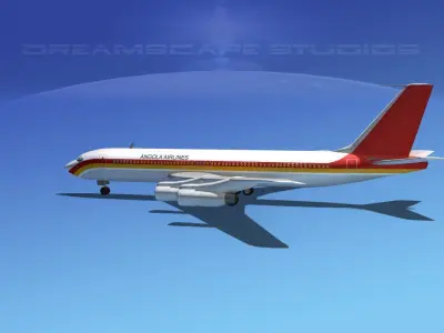  Boeing 707 Angola Airlines 3D model