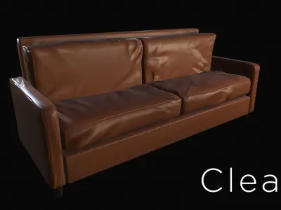 Classic Comfortable Sofa 8K Free low-poly 3D model