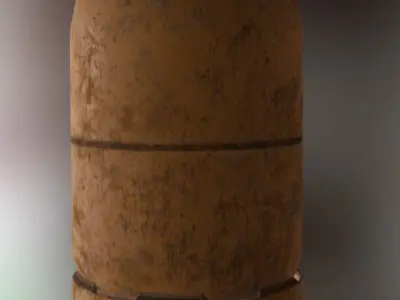 Gas bottle Low-poly 3D model