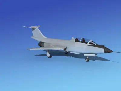 McDonnell F-101B Voodoo Bare Metal 3D model
