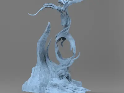  Claw Sculpted tree Cliff 3D model