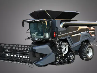 IDEAL - Combine Harvester - Small Grain Harvester Head 3D model