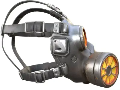 Stylized Cyberpunk Tactical Gas Mask 3D Model 3d model Low-poly 3D model