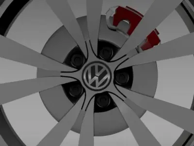 VW Beetle 2012 wheel 3D model
