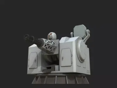 Chinese Navy HPJ11 1130 CIWS Close-In Weapon System Low-poly 3D model