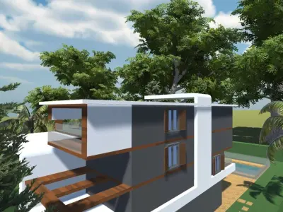 3D Office Extarior Free 3D model