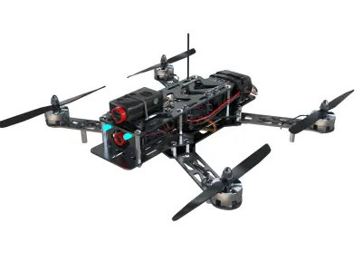 Racing Quadcopter drone FPV 3d model 3D model