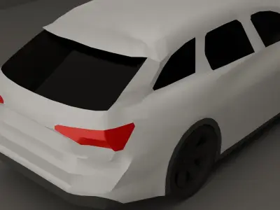 Low Poly Sports Car 2 Free low-poly 3D model