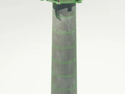 Concrete observation tower 3D model
