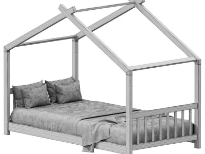 Hogansville Twin Bed Free 3D model